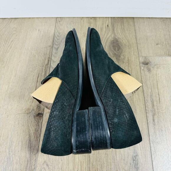 Jeffrey Campbell Black Suede Reptile Print Womens Loafers Size 8.5 - Picture 5 of 10